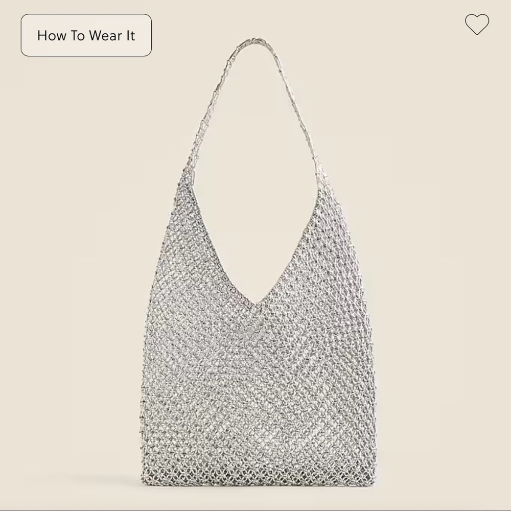 J.Crew Handwoven metallic shoulder tote with Lurex® metallic threads